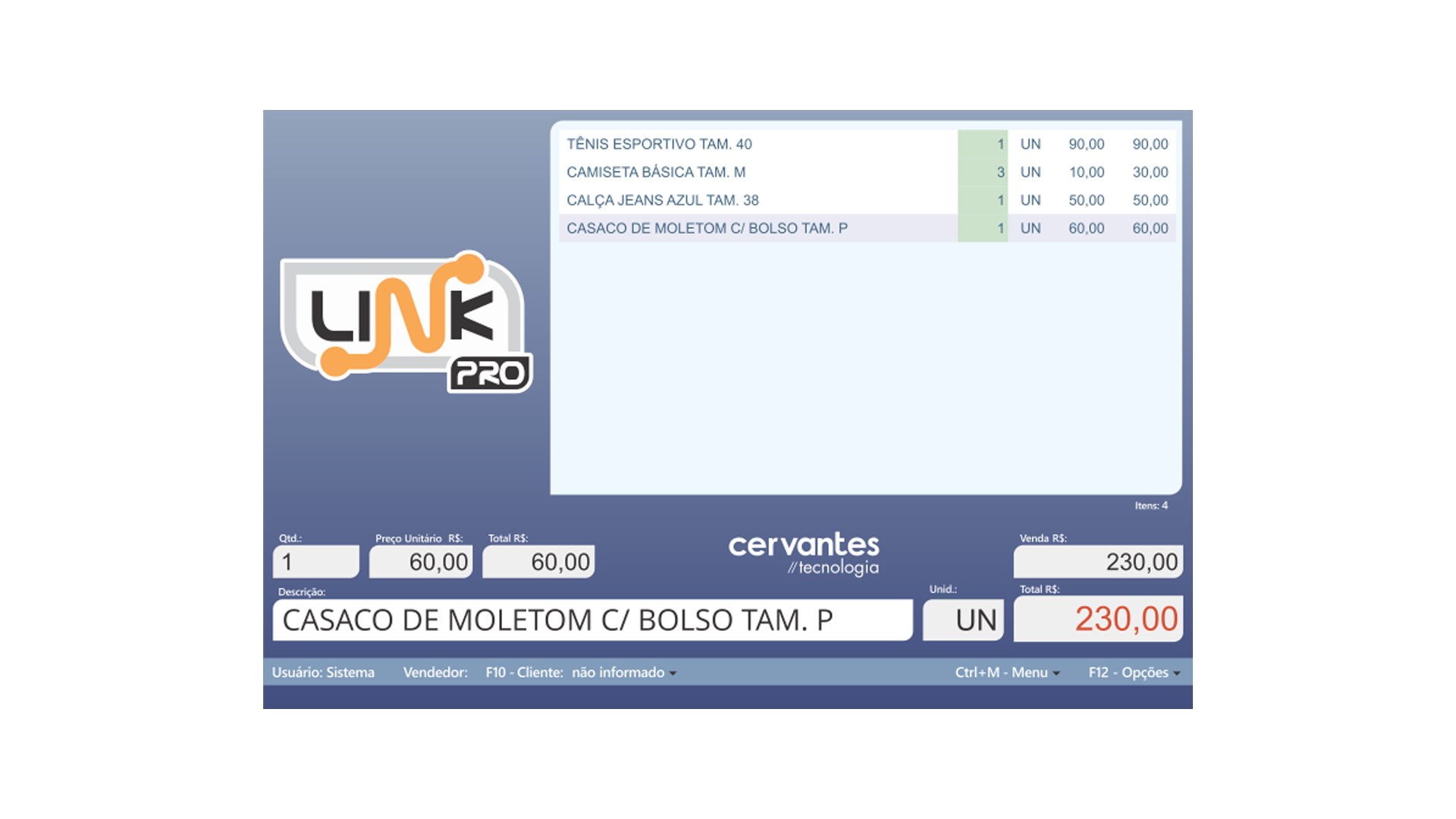 Sistema Link Pro - Controle de Estoque